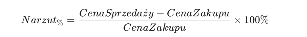 wzór na marżę procentową