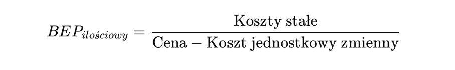 BEP ilościowy wzór