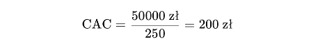 CAC - przykład obliczeniowy
