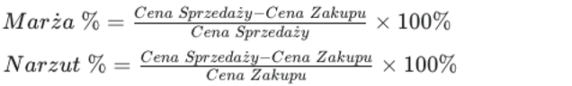 Marża i narzut procentowa wzór
