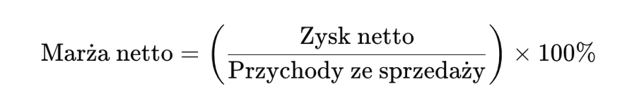 Marża netto - wzór