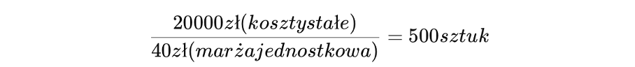 Obliczenie marży kontrybucyjnej 2