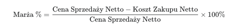 marża procentowa wzór