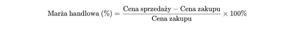 Marża handlowa - wzór 2