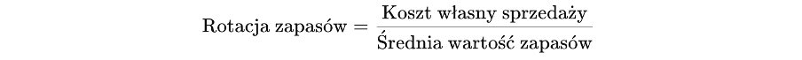 Rotacja zapasów - wzór