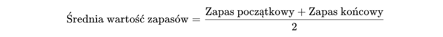 Średnia wartość zapasów - wzór